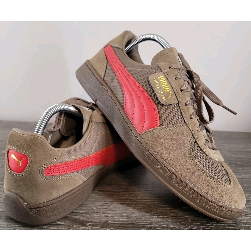Puma Super Team Suede Mesh Sneakers Brown Red 390424-06 Men's Size 9 US NWOB